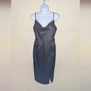 Fashion Nova NOVA VINTAGE Chic Black Leopard Print Dress Mid-length
